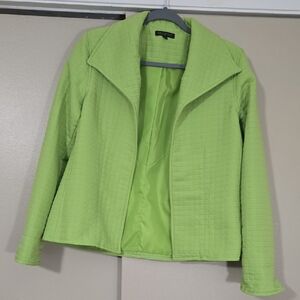 For Cynthia By Cynthia Rowley Women's Lime Green Quilted Jacket Size Medium